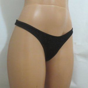 elysiian Swim Bikini Bottom Sparkly Metallic Black XS